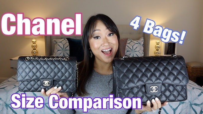 CHANEL classic flap handbag unboxing and review, small white caviar