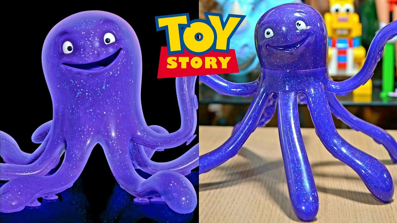 Boneca Estica 👾 Toy Story Mattel (escala 7") ed 2021 x 2010 Stretch Toy Story Polvo Octopus