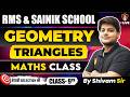 RMS &amp; Sainik School Geometry: Triangle Concepts &amp; Practice | Class 9th Maths | Shivam Sir 📐