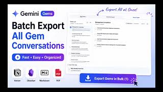 Batch Export Gemini Gems Conversations to Obsidian (Markdown)