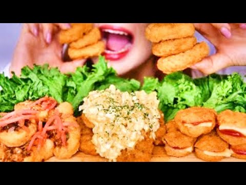 【咀嚼音/ASMR】簡単！チキンナゲットをアレンジして食べる音【字幕付】Eat sounds of arranged chicken nugget of McDonald's