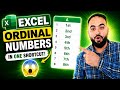 Excel Ordinal Numbers in 1 Click 🤯 | No Manual Typing Needed!