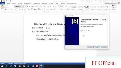 Cài Đặt Dev C++ 5.11