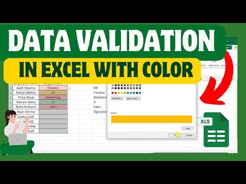 How To Use Data Validation In Excel With Color