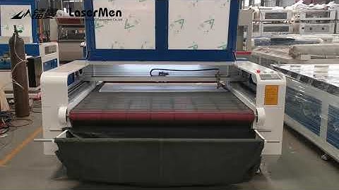 LaserMen 1600*1000mm fabric laser cutting machine with auto feeding system#fabriccutting