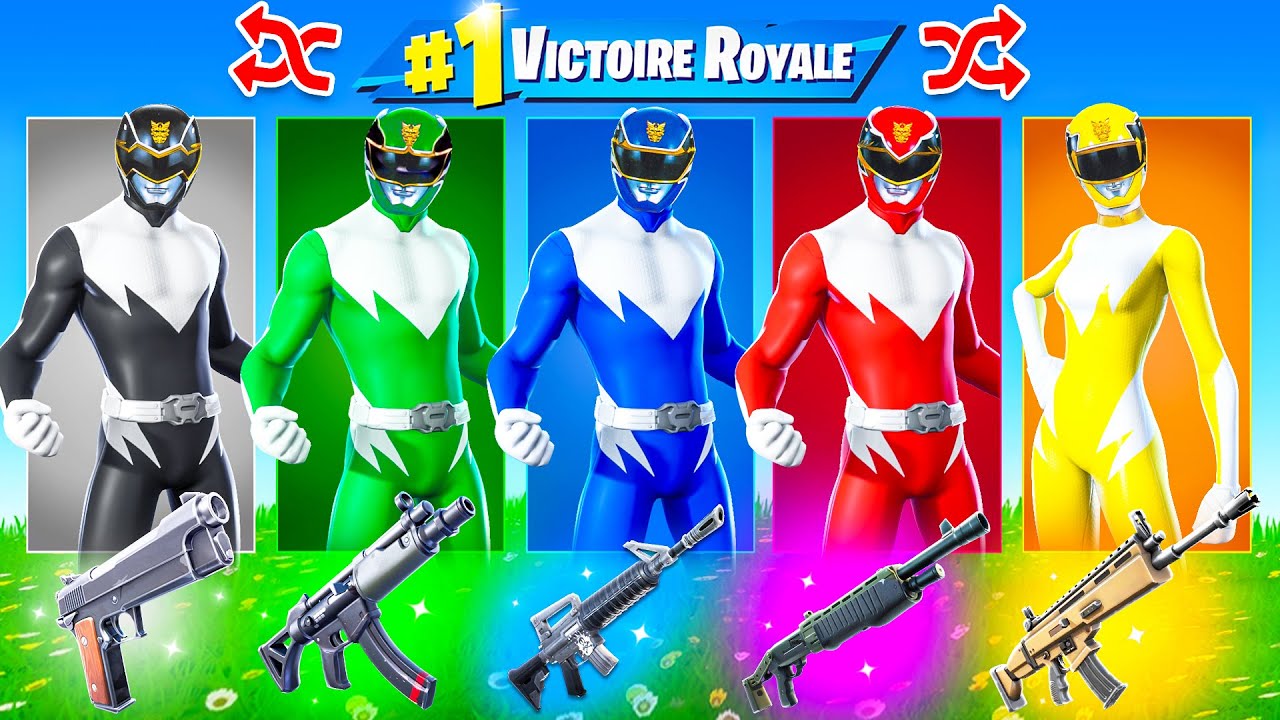 POWER RANGERS ALÉATOIRE CHALLENGE ! Défi FORTNITE Battle Royale YouTube