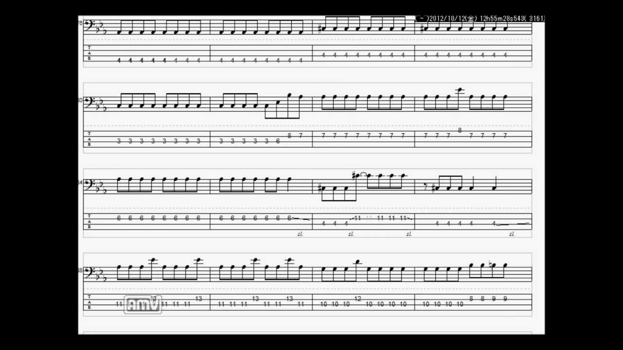 東京事変 群青日和 ベースTAB譜 - YouTube