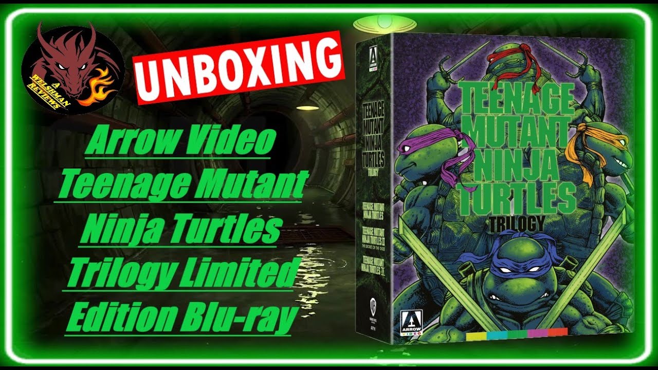 Arrow Video Exclusive Teenage Mutant Ninja Turtles Blu Ray Trilogy Unboxing
