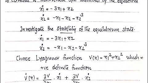Lyapunov's Stability Theorem-Advanced Control Theory-KTU