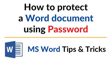 How to protect a Word document using Password