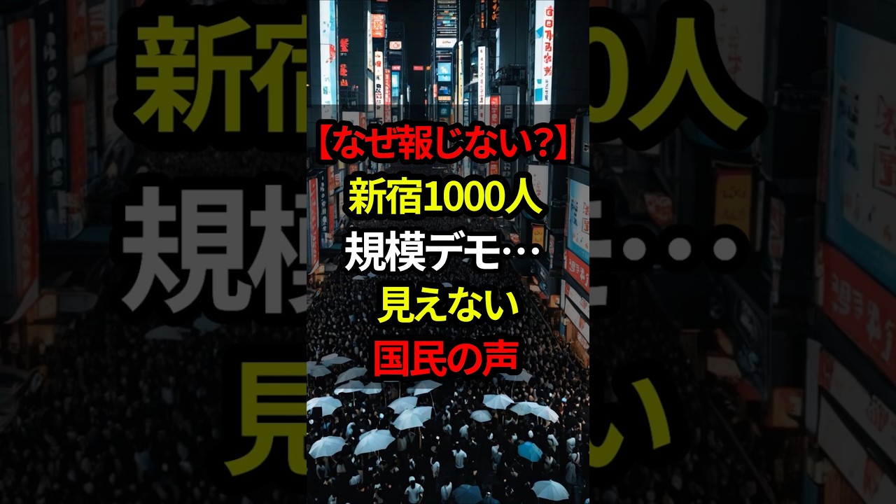 【なぜ報じない？】新宿1000人規模〇〇…見えない国民の声#shorts #日本 #政治