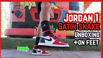 AIR JORDAN 1 RETRO HIGH OG SATIN SNAKE | SATIN RED |UNBOXING AND ONFEET REVIEW