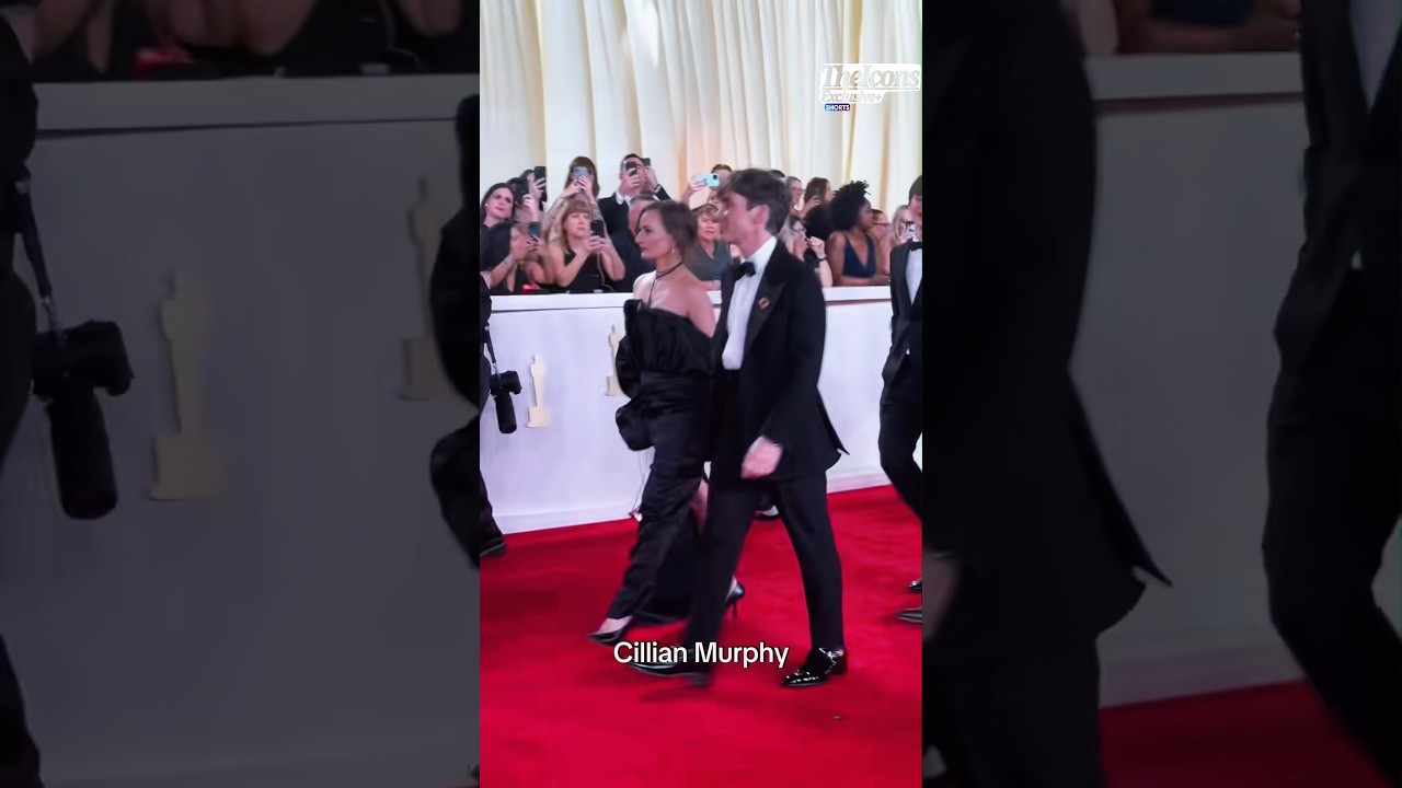 Cillian Murphy looks focused while approaching the global film event 
