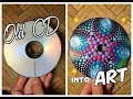 Recycling CD into ART Dot Mandala Painting Suncatcher | How To Paint Dot Mandalas Lydia May