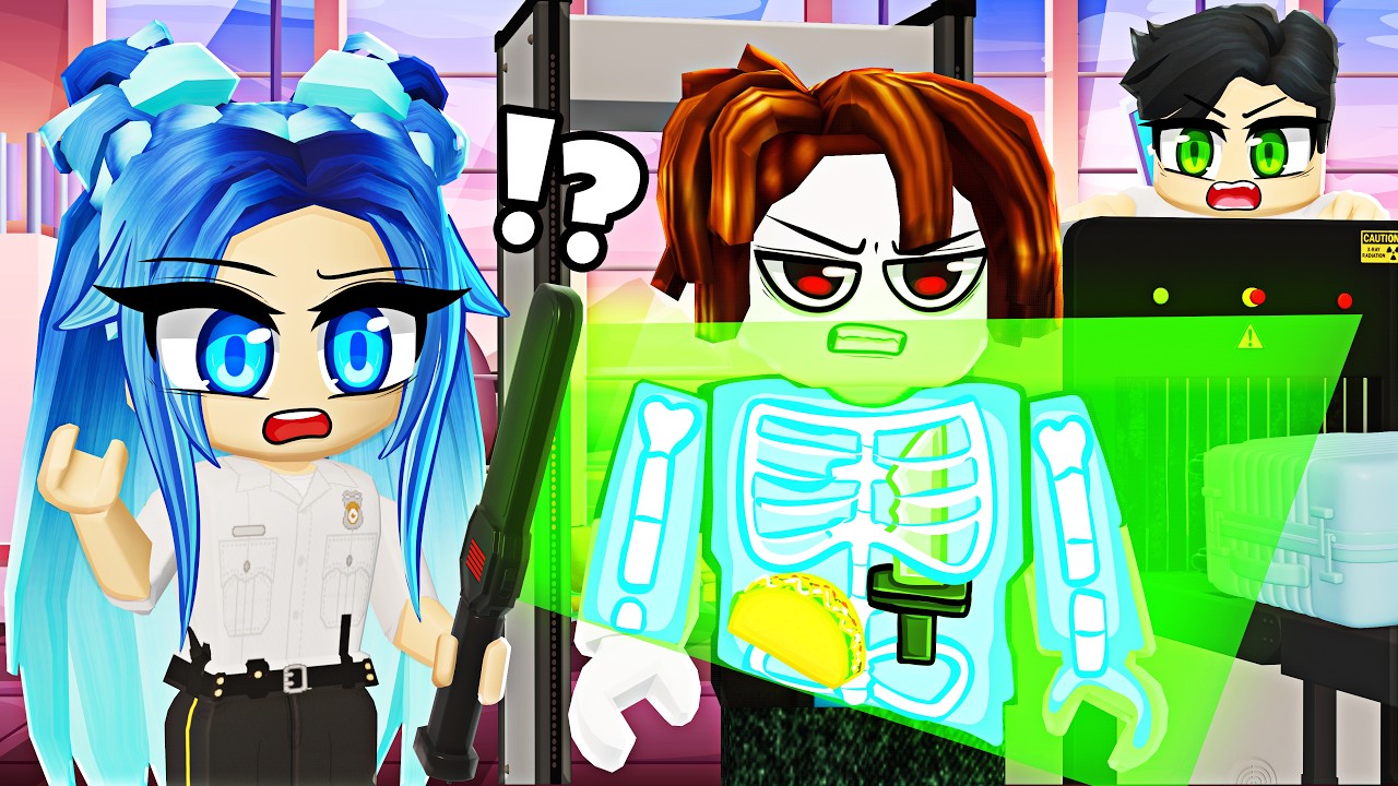 Our First Job as AIRPORT SECURITY in Roblox!