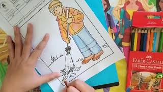 Mewarnai gambar tema pekerjaan
