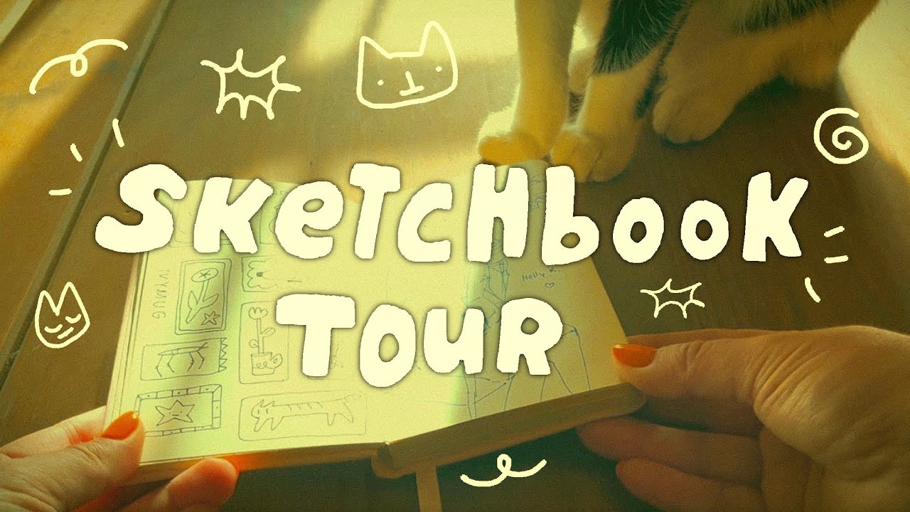 sketchbook tour ⊂(･ω･) °:. *₊ ° .