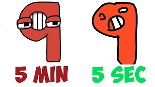 Number Lore But I Draw It In 5 Seconds 1-9