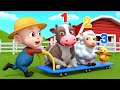 Farm Animals Counting Song 🐮🐔 | Learn to Count 1-10 | Rosoo Nursery Rhymes &amp; Kids Songs