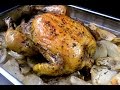 Pollo al horno con guarnición de patatas (Receta fácil)