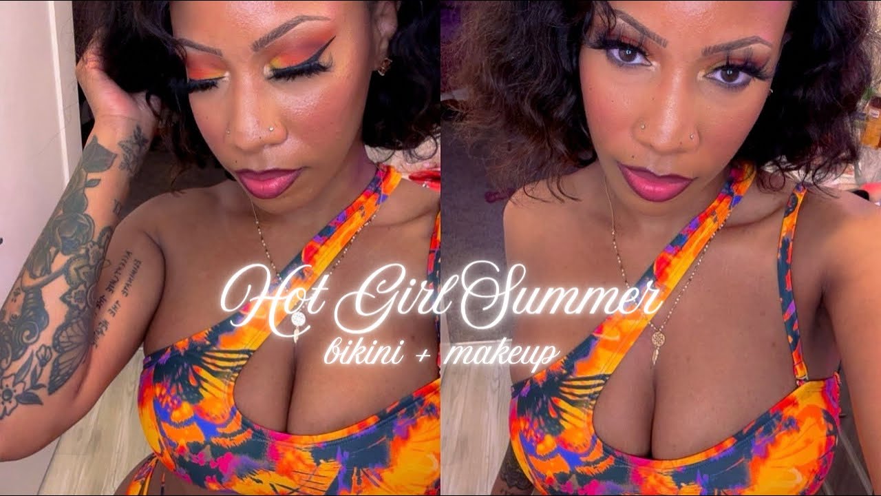 HOT GIRL SUMMER BIKINI + MAKEUP ❤️‍🔥 | Full Glam Makeup Tutorial for the Summer!! ☀️