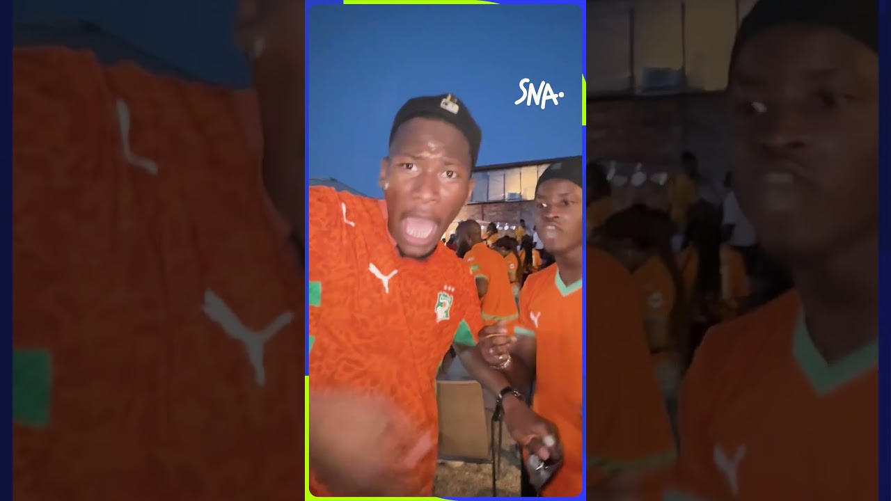 La réaction des supporters ivoiriens 🇨🇮 juste après la première mi-temps.