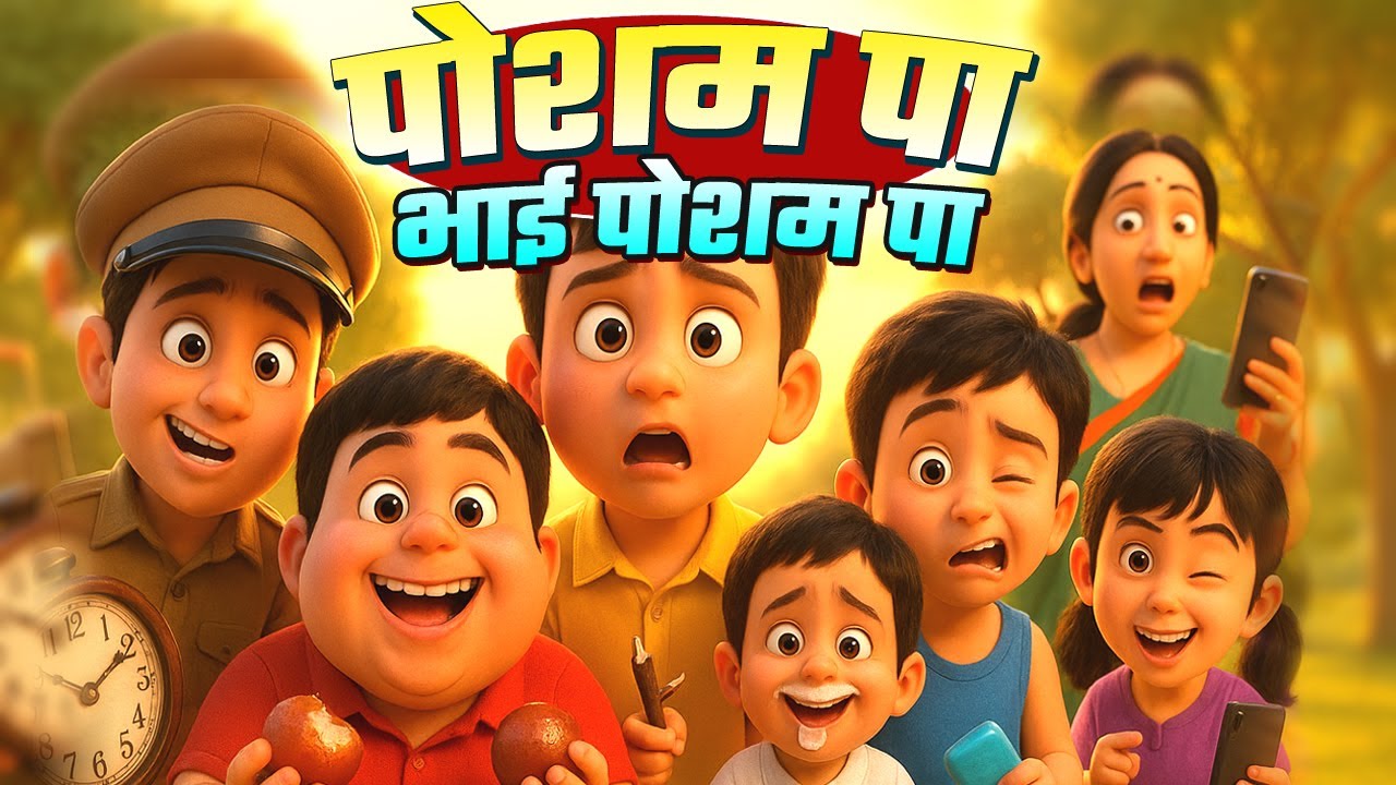 पोशम पा Posham Pa Bhai Posham Pa | Funny Hindi Kids Song | Ui Ui TV | Nursery Rhymes for Kids Songs
