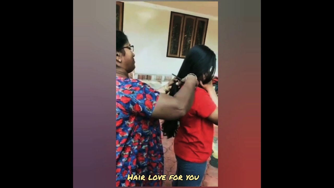 Teenager getting Long to Short haircut In Quarantine 💇‍♀️