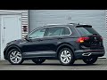 Volkswagen NEW Tiguan Elegance 2022 in 4K Deep Black 18 inch Frankfurt walk around & detail Inside