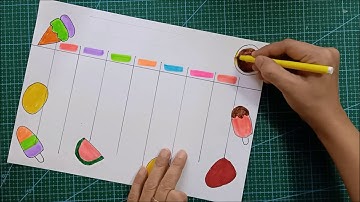 School Timetable Design idea | How to draw and color easy step by step for Kids