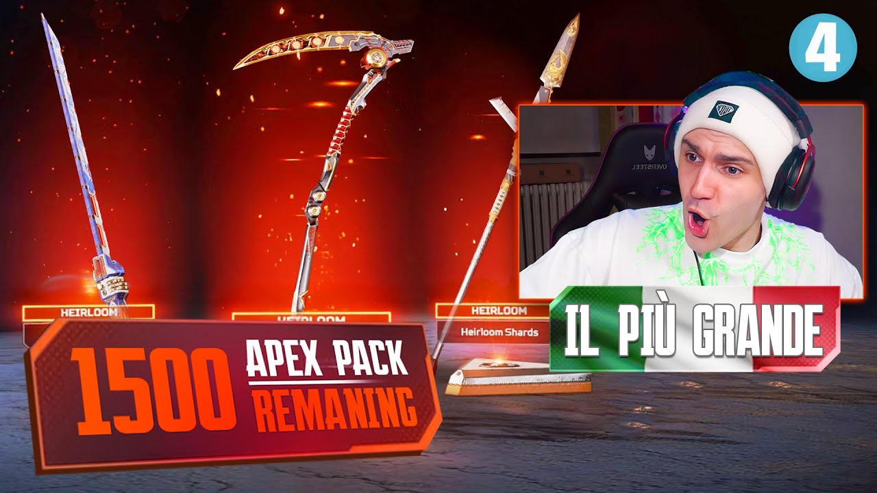 Il Più Grande PACK OPENING ITALIANO!! 1500 PACCHETTI su Apex Legends ...