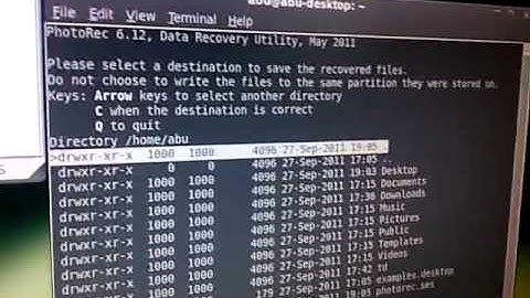 How to use PhotoRec (Image recovery software) in Ubuntu (Linux)