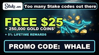 🔥 NEW Stake US Promo Code "WHALE" - $25 Stake Cash + 250,000 Gold Coins (best stake us code 2026)