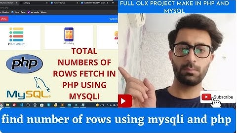 Total number of Count rows in database using php with mysqli