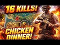 Rank match 16kills with chicken dinner