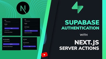 Supabase Authentication with Next.js Server actions: Sign up | Login | Logout | Reset Password