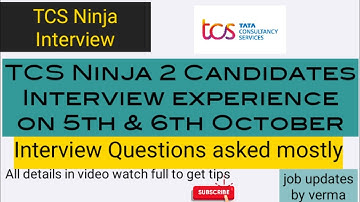 Tcs ninja interview experience of 5th and 6th October 2021 - CS and Non CS experience