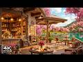 Calm Spring Day at Cozy Coffee Shop Ambience 🌸 Smooth Jazz Background Music for Studying, Working