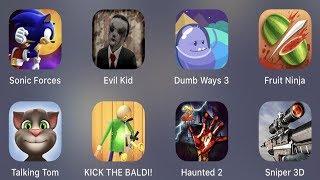 Sonic Forces,Evil Kids,Dumb Ways 3,Fruit Ninja,Talking Tom,Kick The Bald,Haunted 2 screenshot 5