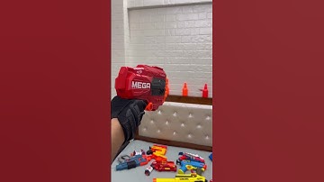 Nerf Mega Tri-Break Blaster firing & testing #shorts
