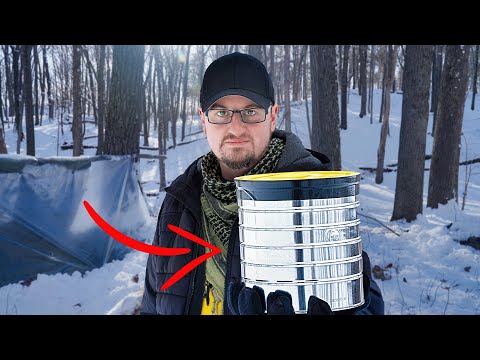 Testing My Winter Survival Kit On A Cold Night In Wisconsin Wilderness