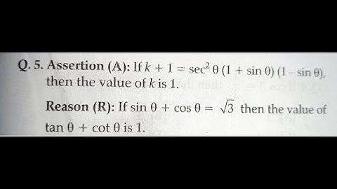 assertion and reasoning problem on trigonometry