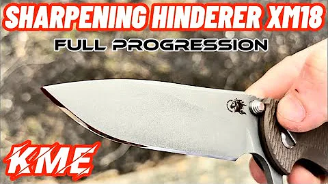 REPROFILING, SHARPENING & MIRROR POLISHING THE HINDERER XM18 3.5 WITH KME - (50GRIT-16,000GRIT)
