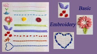 11 самых необходимых стежков гладью | Hand Embroidery for Beginners