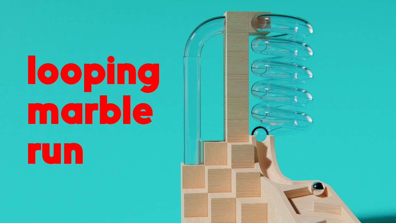 Looping Marble Run Machine (4K Animated Screensaver/Background) - YouTube