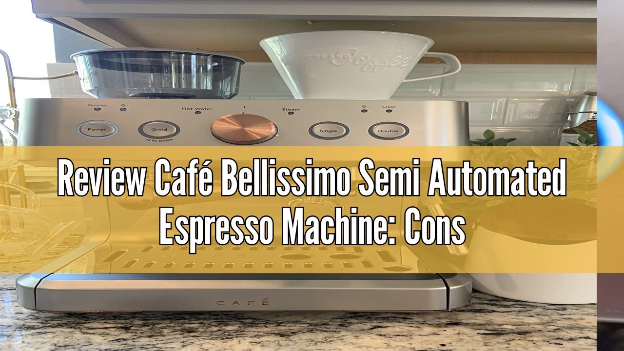 Cafe Bellissimo Semi-Automatic Espresso Machine & Frother - Matte White