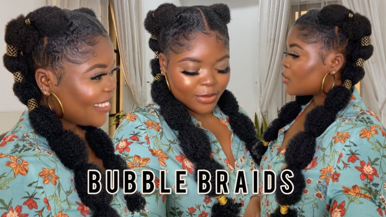 How to do Bubble Braids on Natural Hair