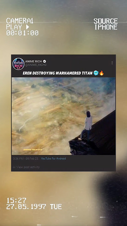 EREN DESTROYING WARHAMERED TITAN 🥶🔥 #anime #attackontitan