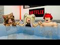 VIVIMOS 24 HORAS en la PISCINA con LYNA Y MANDARINA en BROOKHAVEN ROBLOX
