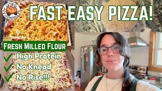 No Knead Fresh Milled Spelt Flour PIZZA DOUGH - High Protein Recipe!